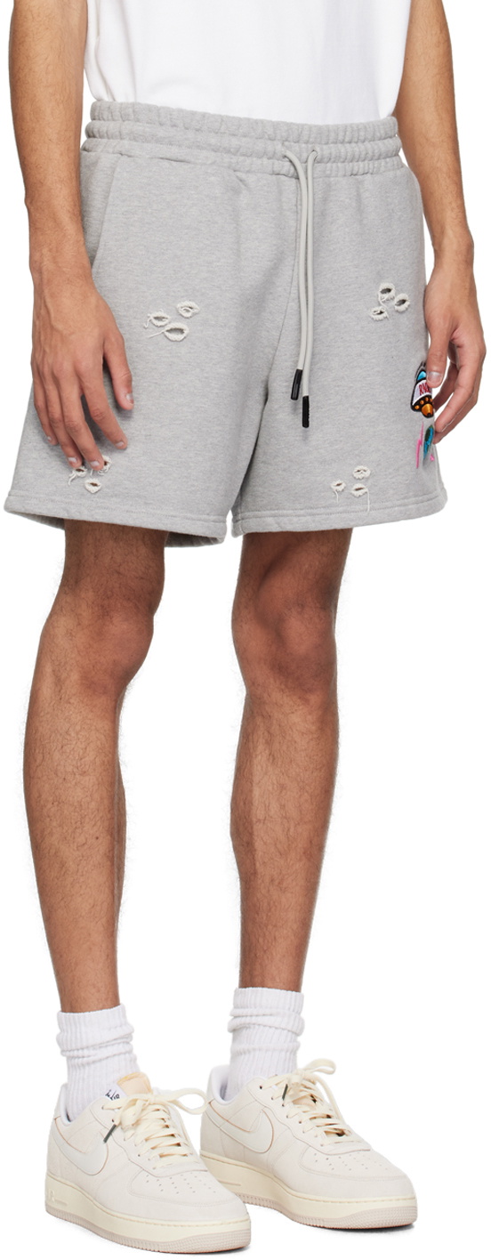 Members of the Rage Gray Distressed Shorts