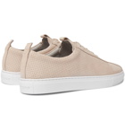 Grenson - Perforated Nubuck Sneakers - Men - Off-white