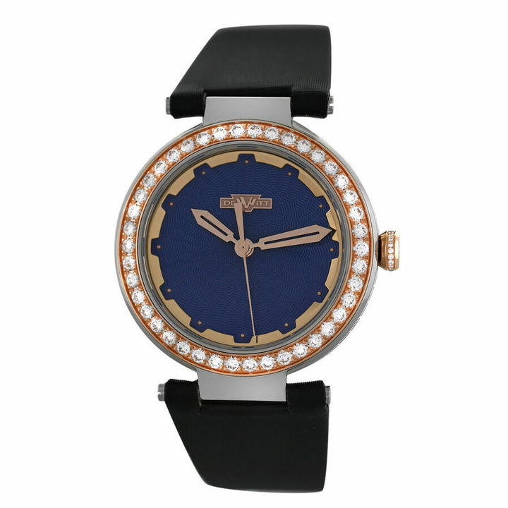 Photo: DeWitt Blue Empire Quartz Diamond Blue Dial Ladies Watch BEM.QZ.001-BLK