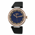 DeWitt Blue Empire Quartz Diamond Blue Dial Ladies Watch BEM.QZ.001-BLK