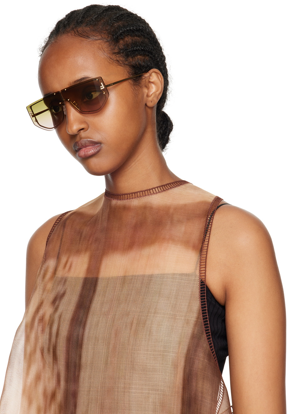 Gold clearance fendi sunglasses