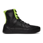 Sankuanz Black and Green Chunky Protector Sneakers