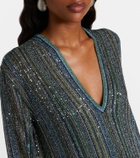 Missoni Striped lamé gown