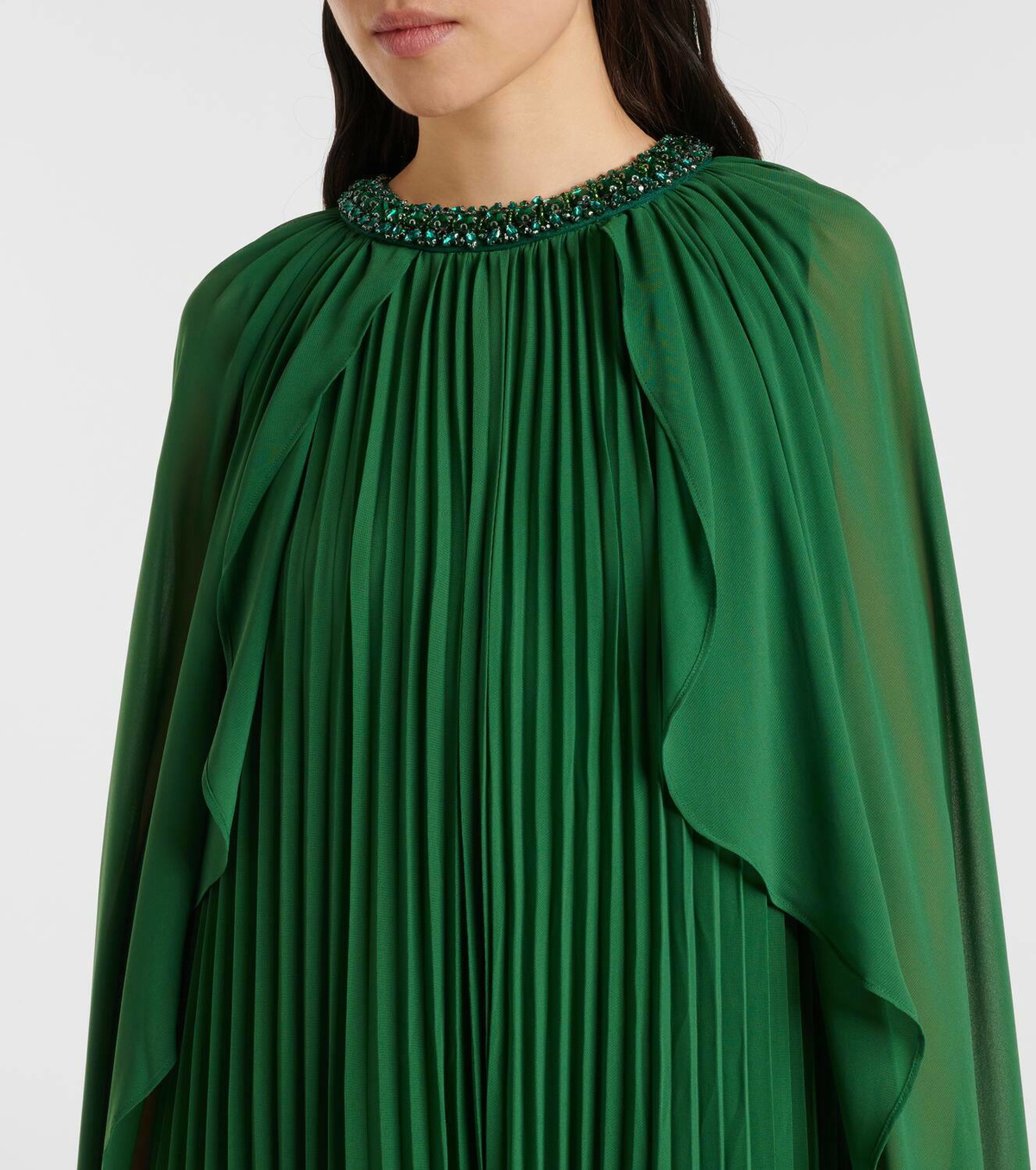 Self-Portrait Caped chiffon gown