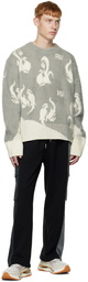 Feng Chen Wang Gray Graphic Sweater