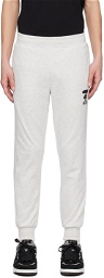 AAPE by A Bathing Ape Off-White Embroidered Sweatpants