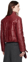 Saks Potts Pink Franklin Leather Jacket