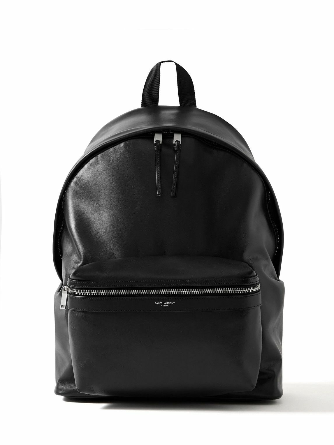 SAINT LAURENT - City Trekking Leather-Trimmed Shell Backpack