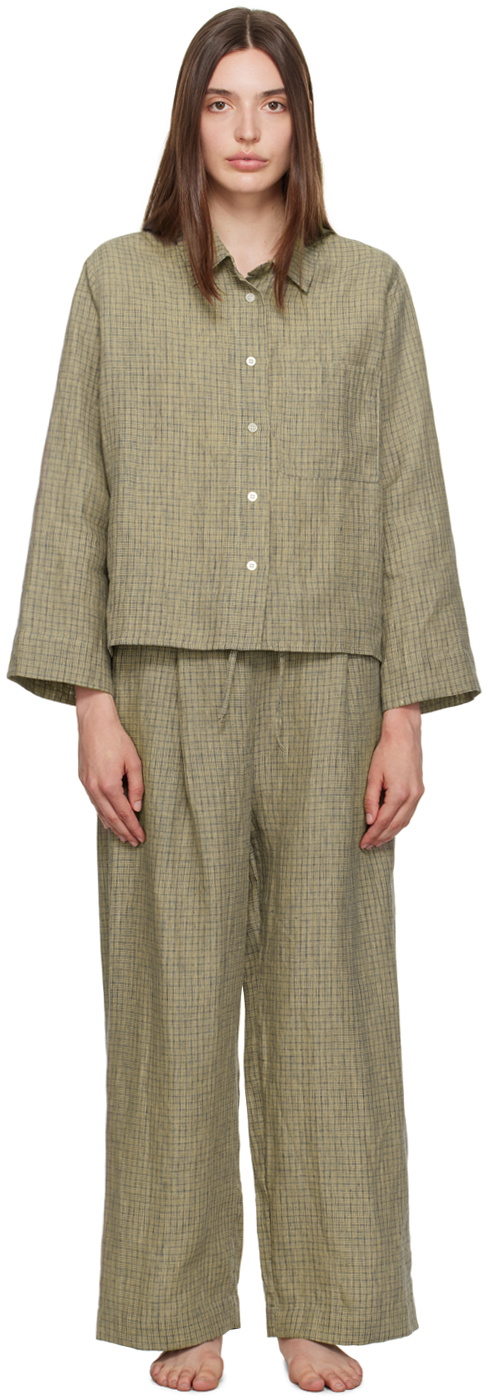Deiji Studios Khaki 'The Drawcord' Pyjama Set
