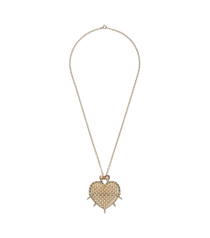 Photo: Yvonne Léon Minaudière Maxi 18kt and 9kt gold pendant necklace with diamonds and tourmaline