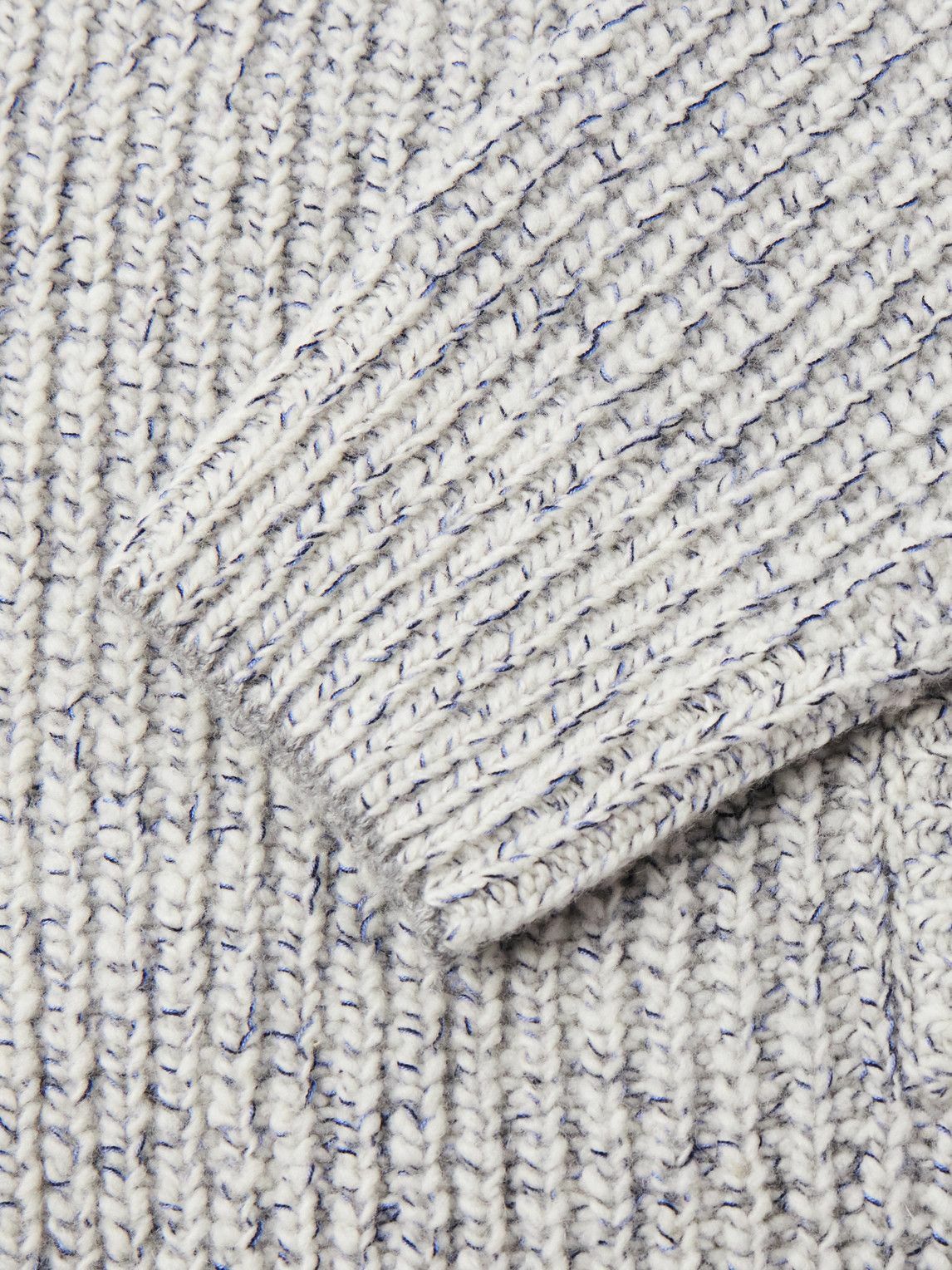 Brunello Cucinelli - Ribbed Wool, Silk and Cashmere-Blend Zip-Up Cardigan - Neutrals