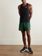NIKE RUNNING - Trail Straight-Leg Ripstop-Trimmed Dri-FIT Drawstring Shorts - Green