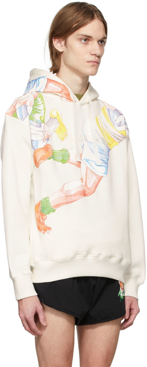 JW Anderson Off-White Pol Anglada Classic Rugby Print Hoodie JW Anderson