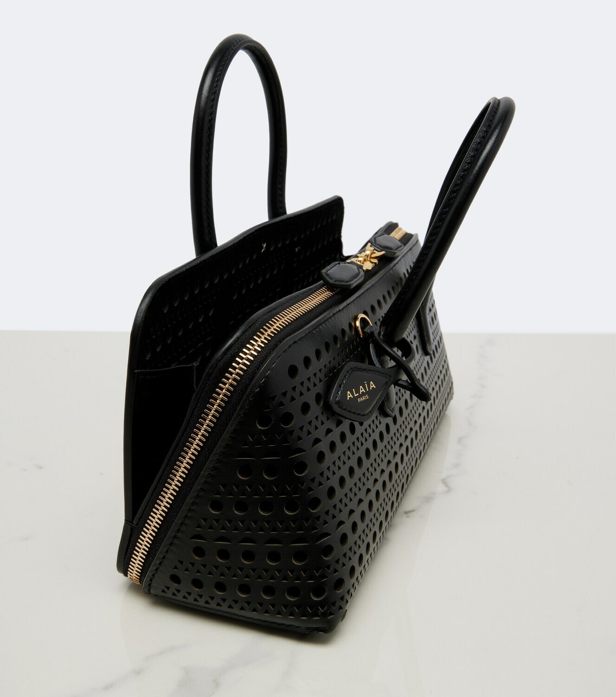 Alaïa Delta Medium Vienne leather top-handle bag