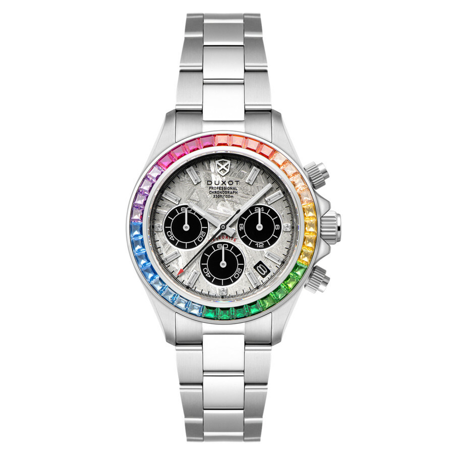 Duxot Accelero Meteorite Chronograph Quartz Silver Dial Mens Watch DX-2071-22