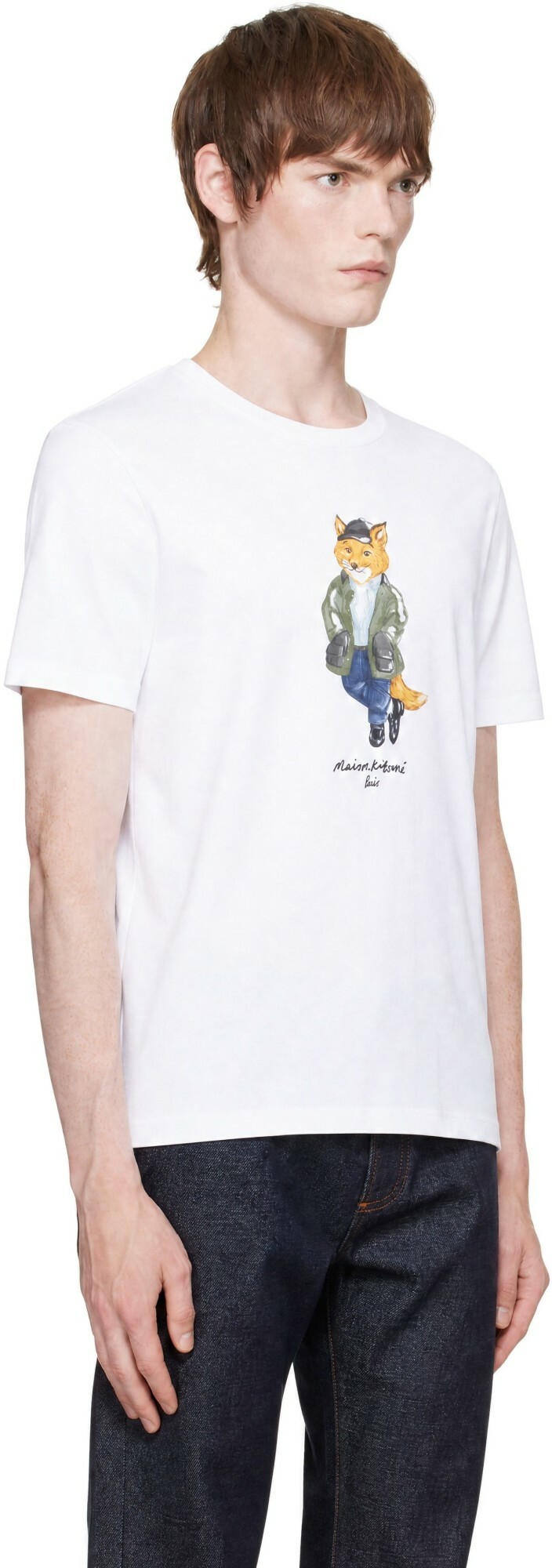 Maison Kitsuné White Weekend Fox Comfort T-shirt