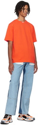 Heron Preston Orange Embroidered T-Shirt