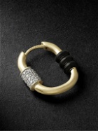 MARIA BLACK - Vertigo Gold, Diamond and Ceramic Single Hoop Earring