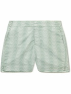 Frescobol Carioca - Slim-Fit Mid-Length Printed Swim Shorts - Green