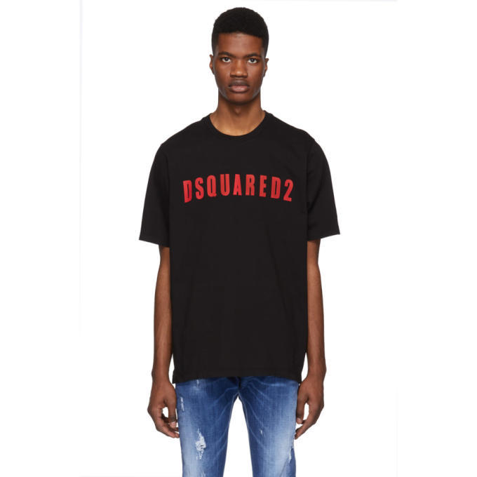 Photo: Dsquared2 Black Logo Slouch Fit T-Shirt