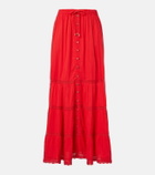 Melissa Odabash Marley crochet-trimmed cotton maxi skirt
