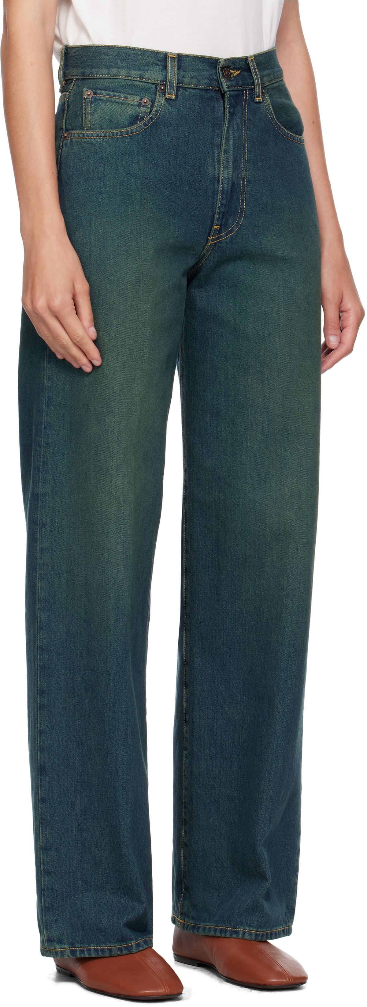 6397 Blue Wide Jeans