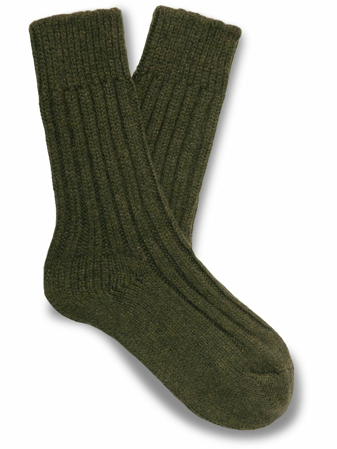 The Elder Statesman - Yosemite Dip-Dyed Cashmere Socks - Red The