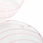 HAY Spin Bowl - Set Of 2 in Clear/Pink