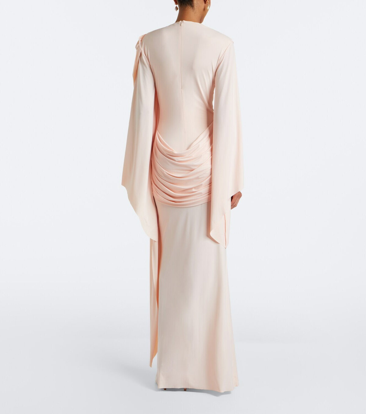 De La Vali Perisa draped caped jersey maxi dress