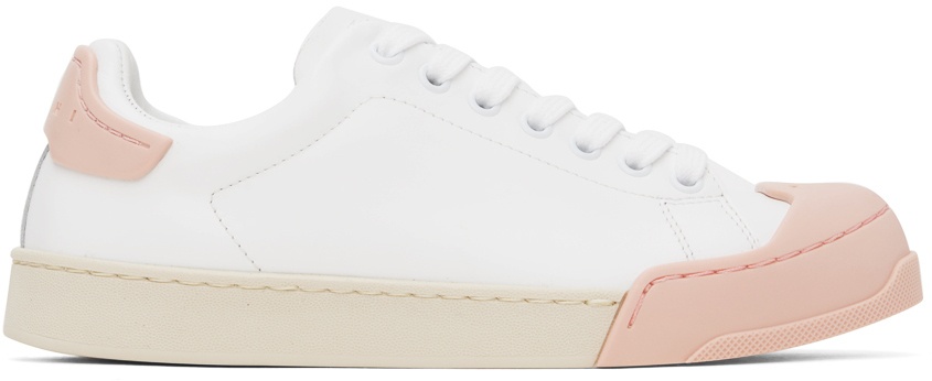 Marni White & Pink Dada Bumper Sneakers Marni