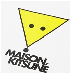 Maison Kitsuné - Logo-Print Cotton-Jersey T-Shirt - Off-white