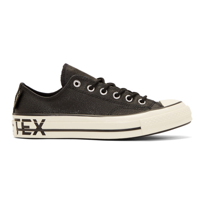 Photo: Converse Black Gore-Tex Leather Chuck 70 Low Sneakers