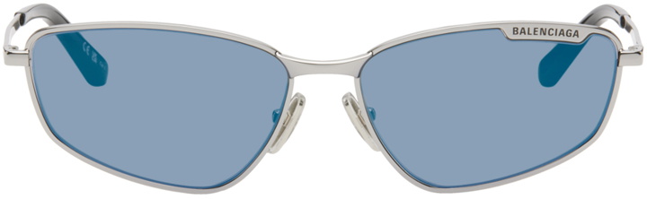 Photo: Balenciaga Silver Oval Sunglasses