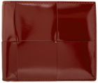 Bottega Veneta Red Intrecciato Bifold Wallet