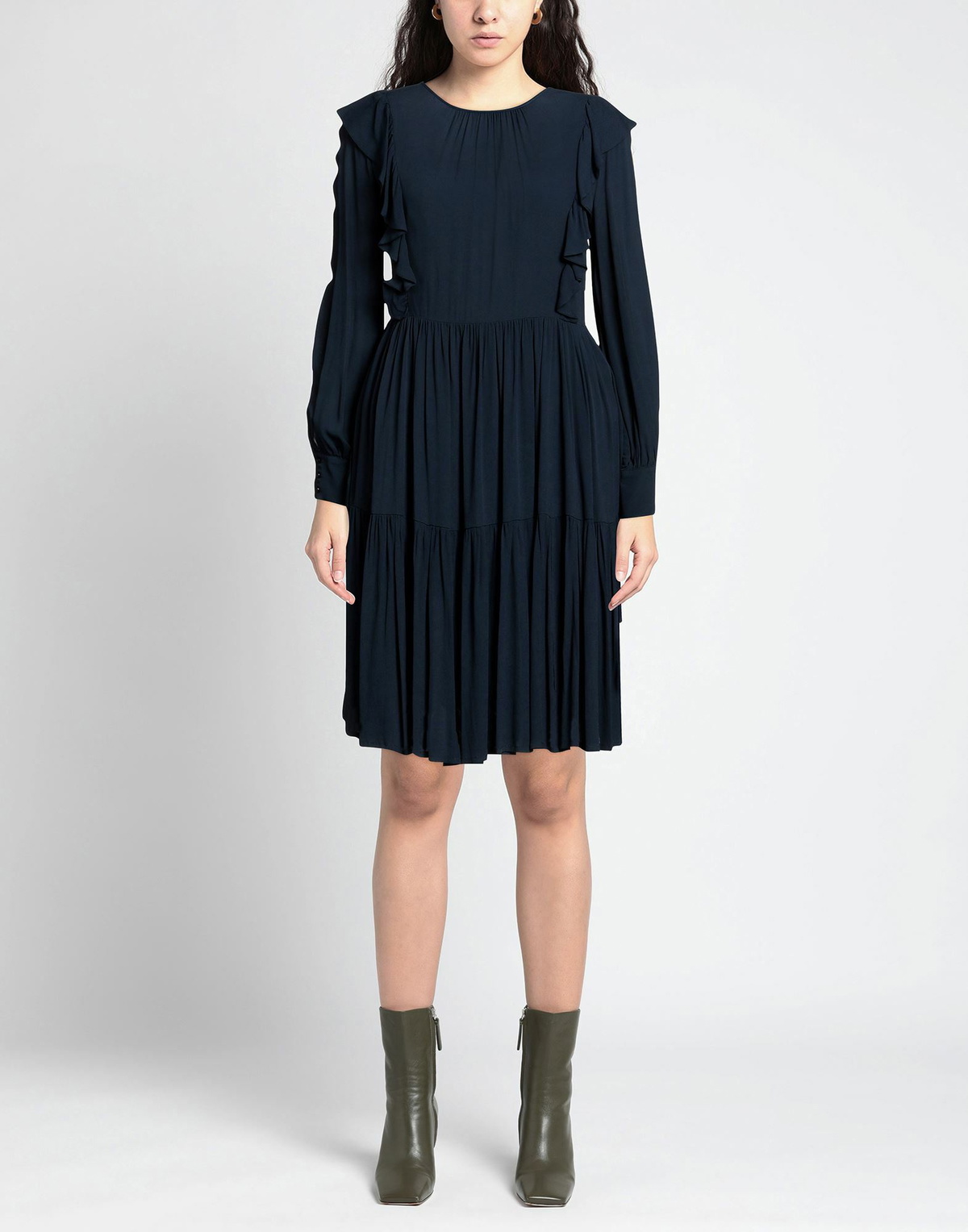 Manila Grace Womens Mini dress in Navy