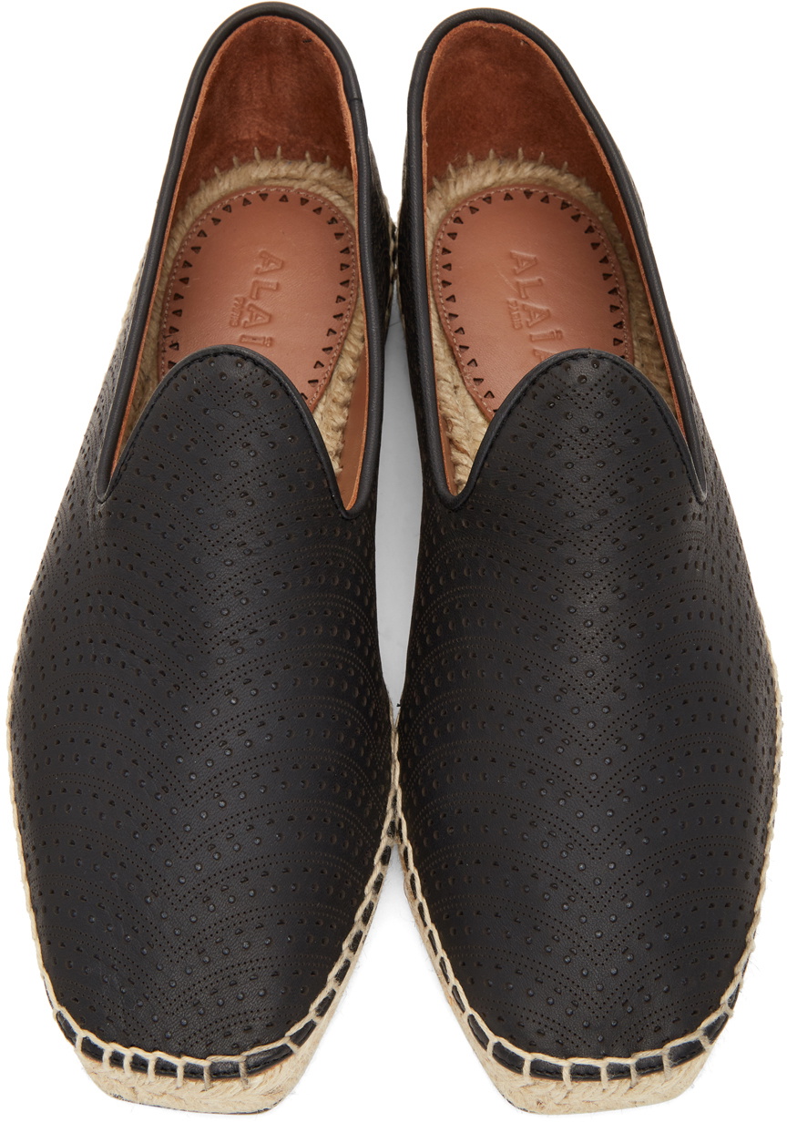 ALAÏA Black Micro Vienne Vague Openwork Espadrilles