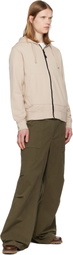 Stone Island Beige 6100061 Organic Cotton Fleece Hoodie