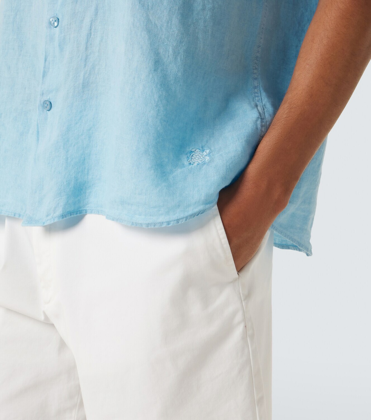 Vilebrequin Courbis linen bowling shirt