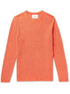 Folk - Ribbed Organic Cotton-Blend Sweater - Orange
