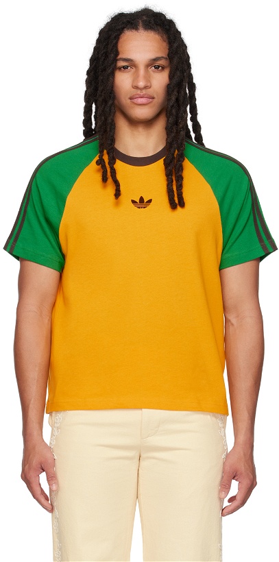 Photo: Wales Bonner Yellow & Green adidas Originals Edition T-Shirt