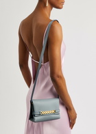 Victoria Beckham Chain Mini Leather Pouch - Blue - One Size