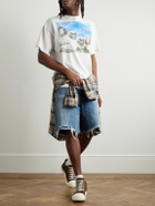 SAINT MXXXXXX - Straight-Leg Distressed Denim Shorts - Blue