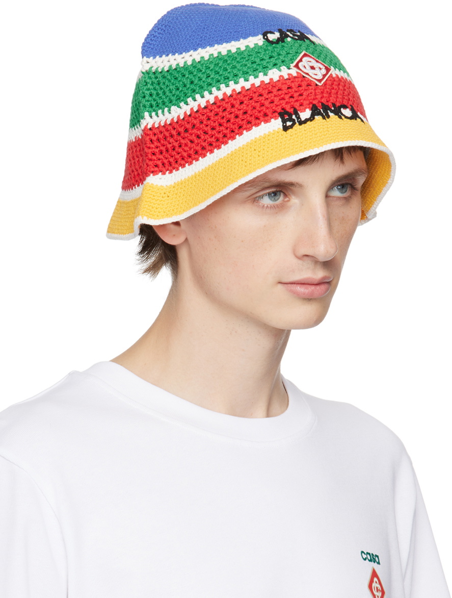 Casablanca Multicolor Crochet Bucket Hat Casablanca