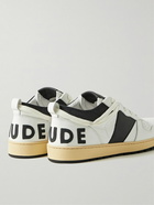 Rhude - Rhecess Colour-Block Distressed Leather Sneakers - White