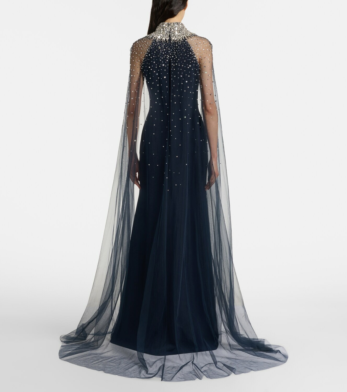 Jenny Packham Zadie caped embellished gown