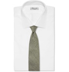 Drake's - 7.5cm Linen and Silk-Blend Tie - Green