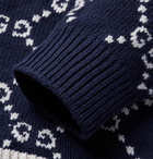 Gucci - Fair Isle Jacquard-Knit Wool Sweater - Men - Storm blue