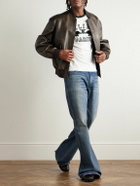 CELINE - Slim-Fit Logo-Flocked Cotton-Jersey T-Shirt - Neutrals