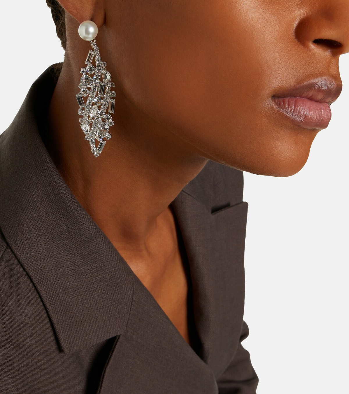Magda Butrym Crystal-embellished faux-pearl drop earrings