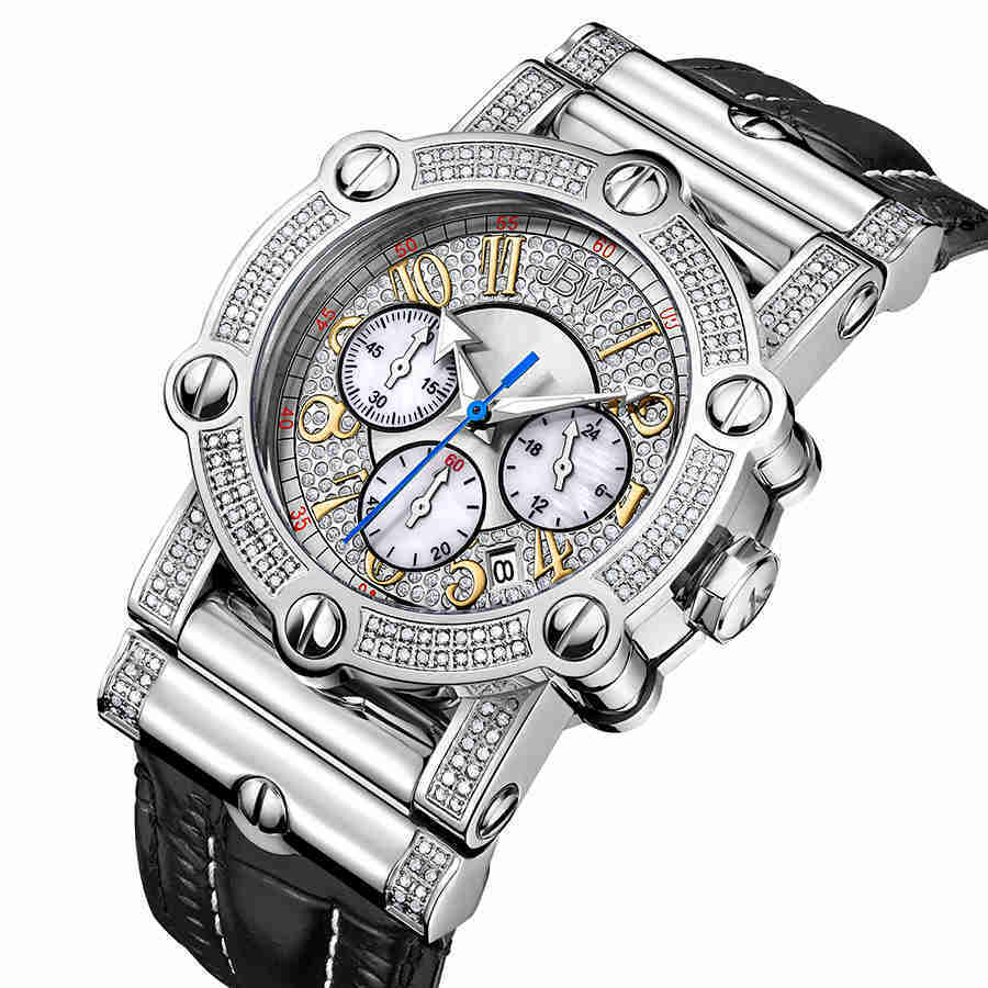 JBW Men's 10 YR Anniversary Phantom 1.96 ctw Diamond & Chronograph Watch JB-6215-10A
